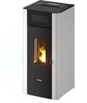 Freepoint Pelletofen Amaranto FreePoint Pelletofen AMAR Stahl Wei&szlig; 8,5 kW