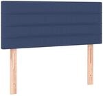 vidaXL LED Kopfteil Blau 100x5x78/88 cm Stoff 3121748