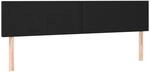 vidaXL LED Kopfteil Schwarz 180x5x78/88 cm Kunstleder 3121434