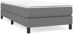vidaXL Boxspringbett Dunkelgrau 80x200 cm Stoff1396560