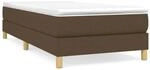 vidaXL Boxspringbett Dunkelbraun 80x200 cm Stoff1347414