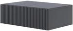 Selsey Nachttisch Veldio H&auml;ngend mit Rillenfront Schwarz 50 cm