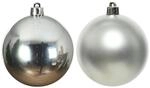 Marelida Christbaumkugeln Weihnachtskugel Baumschmuck Glas 8cm Gl&auml;nzend Matt Silber