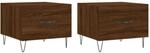 vidaXL Couchtische 2 Stk. Braun Eichen-Optik 50x50x40 cm Holzwerkstoff Modell 1