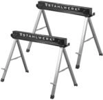 STAHLWERK S&auml;gebock 2er Set 500 kg Universal Arbeitsbock Klappbock Ger&uuml;stbock