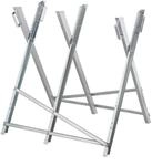 Relaxdays S&auml;gebock Verzinkter Stahl Silber Klappbar 80 cm x 80 cm x 82 cm 6,5 kg