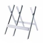 Relaxdays S&auml;gebock Stahl Silber Verzinkt Klappbar H&ouml;henverstellbar 81 cm x 75,5 cm
