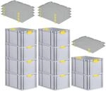 PROREGAL Spar Set 10x Eurobox Nextgen Color Mit Auflagedeckel &