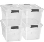 Juskys Aufbewahrungsbox mit Deckel 60L 4er Set