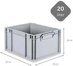 PROREGAL SuperSparSet 5x Eurobox NextGen Grip mit Scharnierdeckel und Schwarzen