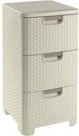 Schubladenturm Curver Style Creme 3 x 14,