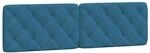 vidaXL Kopfteil-Kissen Blau 180 cm Samt 374743