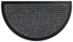 Astra T&uuml;rmatte Border Star 40 cm x 70 cm halbrund Grau