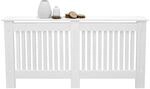 ECD Germany Heizk&ouml;rperverkleidung Landhausstil 152x19x82cm Wei&szlig; aus MDF Lackiert