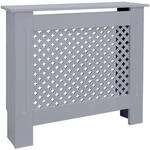 ML-Design Heizk&ouml;rperverkleidung mit Wabenmuster 78x19x82 cm Grau MDF Lackiert