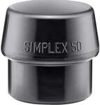 Halder Simplex Ersatzeinsatz Gummikomposition Schwarz 50mm