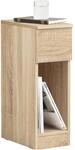 SoBuy Nachttisch mit Schublade Beistelltisch Nachtschrank Natur FBT111-N