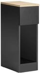 SoBuy Nachttisch mit Schublade Sofatisch Beistelltisch Schwarz FBT111-SCH