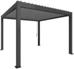 Biohort Pergola 3,5 m x 3,5 m Dunkelgrau-Metallic/Silber-Metallic