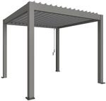 Biohort Pergola 3 m x 3 m Quarzgrau-Metallic/Silber-Metallic