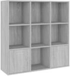 vidaXL B&uuml;cherschrank Sonoma 98x30x98 cm Grau