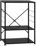 vidaXL Mikrowellenregal Schwarz 60x39,6x79,5 cm Holzwerkstoff 288234