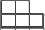 vidaXL W&uuml;rfel-Regal 5 F&auml;cher Grau 103x30x72,5 cm Stoff