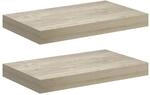 vidaXL Schwebende Wandregale 2 Stk Eichefarben 40x23x3,8cm MDF 323869