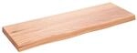 vidaXL Wandregal Hellbraun 80x30x2-4 cm Massivholz Eiche Behandelt 363663