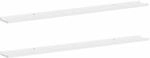 vidaXL Wandregale 2 Stk Wei&szlig; 115x9x3 cm 326659