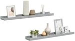 vidaXL Bilderleisten 2 Stk Grau 60x9x3 cm MDF 323935