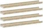 vidaXL Wandregale 4 Stk Wei&szlig; und Sonoma-Eiche 60x9x3 cm 326695