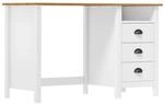 vidaXL Schreibtisch Hill mit 3 Schubladen 120x50x74 cm Kiefernholz 288998