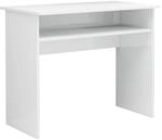 vidaXL Schreibtisch Hochglanz-Wei&szlig; 90x50x74 cm Holzwerkstoff 801176