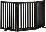 Relaxdays Treppenschutzgitter MDF Schwarz Mit T&uuml;r 70 x 154 x 30 cm 8,7 kg