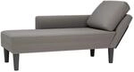 vidaXL Chaiselongue mit Kissen Hellgrau Cordstoff 4009815