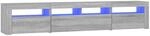 vidaXL TV-Schrank mit LED-Leuchten Grau Sonoma 210x35x40 cm