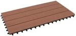 KARAT WPC Klickfliese Royal Wetterbest&auml;ndige Terrassenfliese Hellbraun 30 x 60 cm