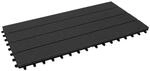 KARAT WPC Klickfliese Royal Wetterbest&auml;ndige Terrassenfliese Anthrazit 30 x 60 cm