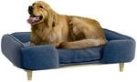PawHut Hundesofa mit Kissen Holzbeine 96 x 66 x 24 cm