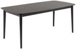 ebuy24 Montreux Esstisch 90x180/219cm inkl Zusatzplatten Schwarz