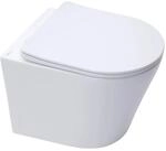 Swiss Aqua Technologies Wand-WC Kurz 48CM mit SoftClose TakeOff WC-Sitz Wei&szlig;