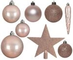 Marelida Christbaumkugeln Weihnachtskugeln Mit Stern Baumspitze Bruchfest Rosa 33