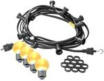 Satisfire Illu- Partylichterkette 30m Schwarz Terrasse Garten 50...