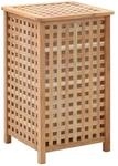 vidaXL W&auml;schekorb 39x39x65 cm Massivholz Walnussholz 247603