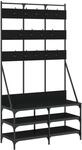 vidaXL Kleiderst&auml;nder mit Schuhablage Schwarz 100x40x184 cm 837857