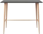 vidaXL Bartisch Schwarz 120x60x105 cm Beine in Holzoptik