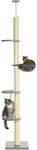 PawHut Kratzbaum Deckenhoch 230-250 cm mit H&auml;ngematte Kippschutz