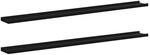 vidaXL Wandregale 2 Stk Schwarz 115x9x3 cm 326666
