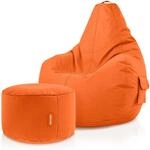 Green Bean Sitzhocker 2er Set Cozy + Stay 70 x 80 x 90 cm Wetterfest Orange